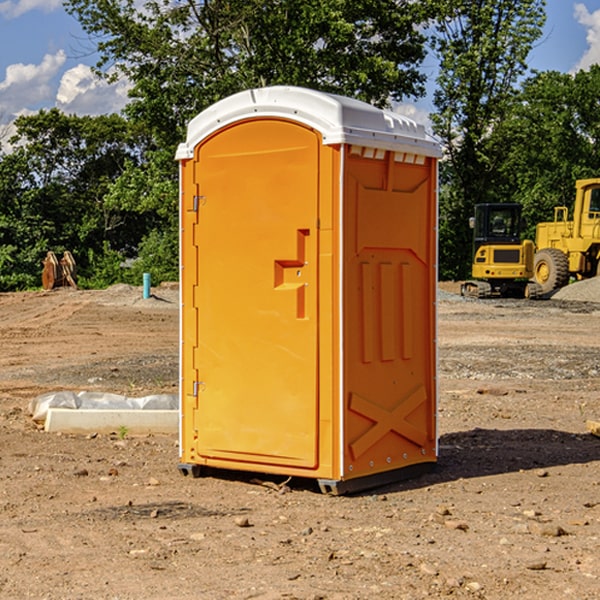 how often are the portable restrooms cleaned and serviced during a rental period in Marvel CO